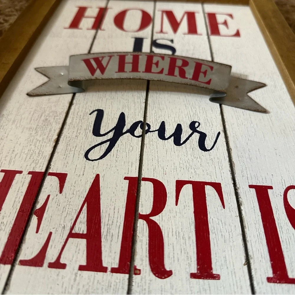 Home Is Where Your Heart Is Rustic Wall Sign
